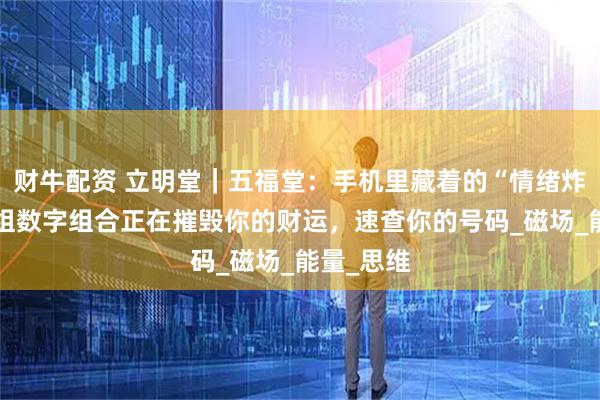 财牛配资 立明堂｜五福堂：手机里藏着的“情绪炸弹！这8组数字组合正在摧毁你的财运，速查你的号码_磁场_能量_思维